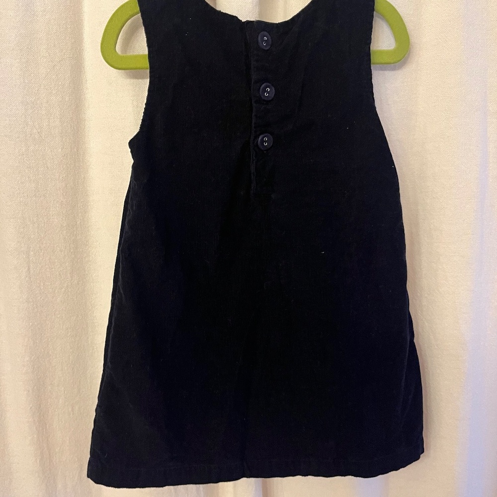 JoJo Maman Baby Navy Corduroy Peacock dress - Picture 4 of 5